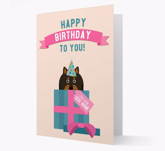 Personalized 'Happy Birthday to you! Love {dogsName}' Card